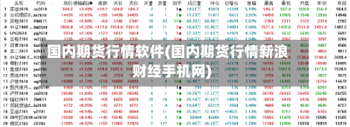 国内期货行情软件(国内期货行情新浪财经手机网)-第1张图片