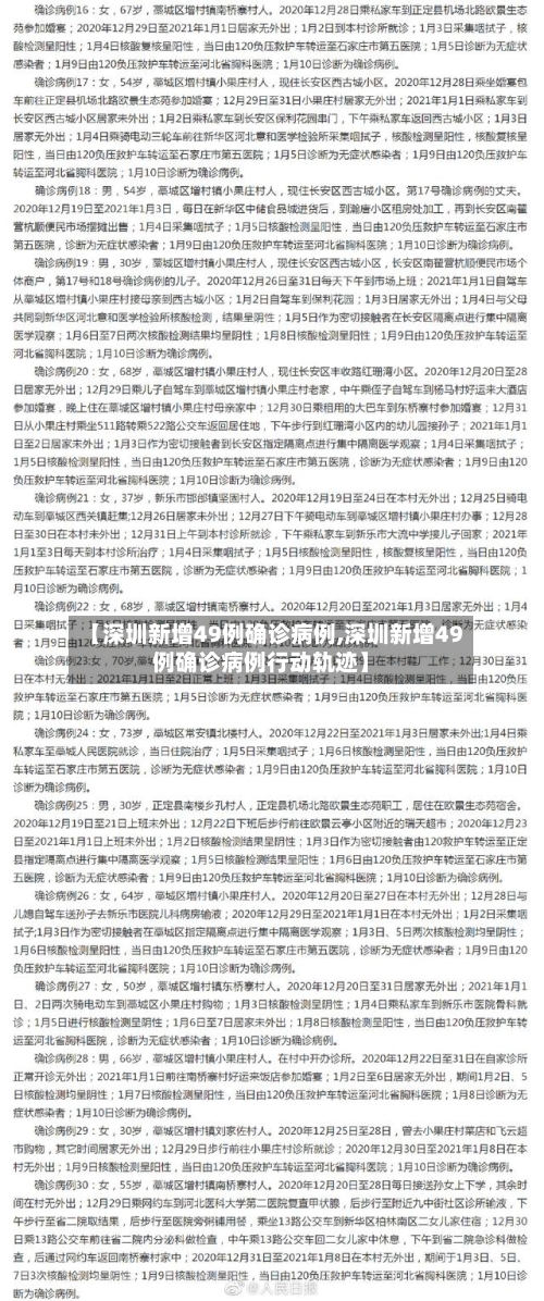 【深圳新增49例确诊病例,深圳新增49例确诊病例行动轨迹】-第1张图片