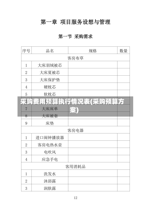 采购费用预算执行情况表(采购预算方案)-第3张图片