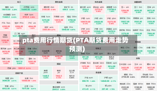 pta费用行情期货(PTA期货费用走势预测)-第1张图片