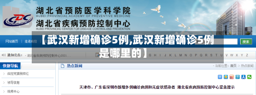 【武汉新增确诊5例,武汉新增确诊5例是哪里的】-第1张图片