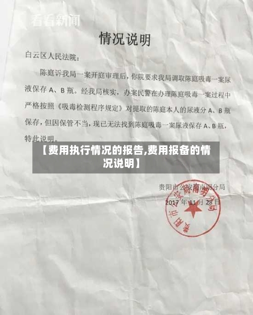 【费用执行情况的报告,费用报备的情况说明】-第1张图片