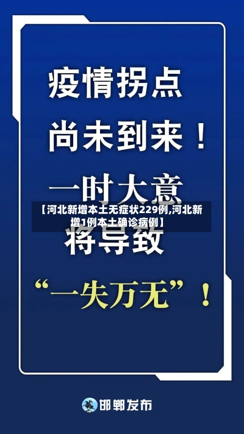 【河北新增本土无症状229例,河北新增1例本土确诊病例】-第1张图片