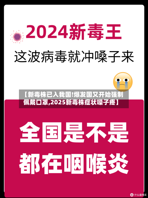 【新毒株已入我国!爆发国又开始强制佩戴口罩,2025新毒株症状嗓子疼】-第1张图片