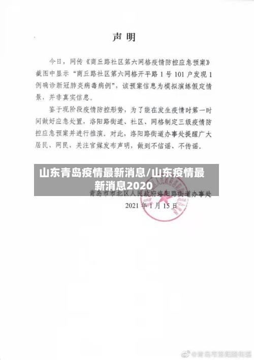 山东青岛疫情最新消息/山东疫情最新消息2020-第1张图片