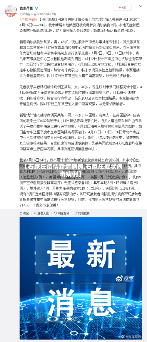 【石家庄疫情新增病例,石家庄冠状病毒病例】-第2张图片