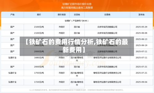 【铁矿石的费用行情分析,铁矿石的最新费用】-第3张图片