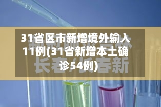 31省区市新增境外输入11例(31省新增本土确诊54例)