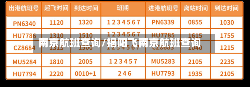 南京航班查询/揭阳飞南京航班查询-第3张图片