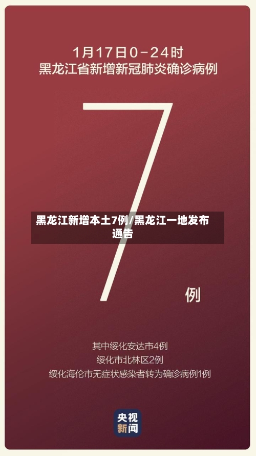 黑龙江新增本土7例/黑龙江一地发布通告-第2张图片