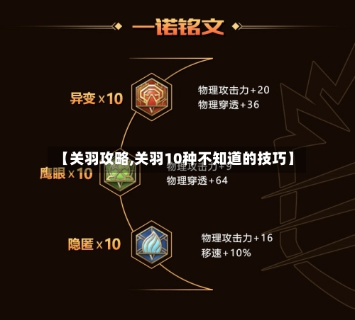 【关羽攻略,关羽10种不知道的技巧】-第2张图片