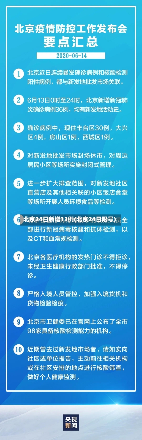 北京24日新增13例(北京24日限号)-第1张图片