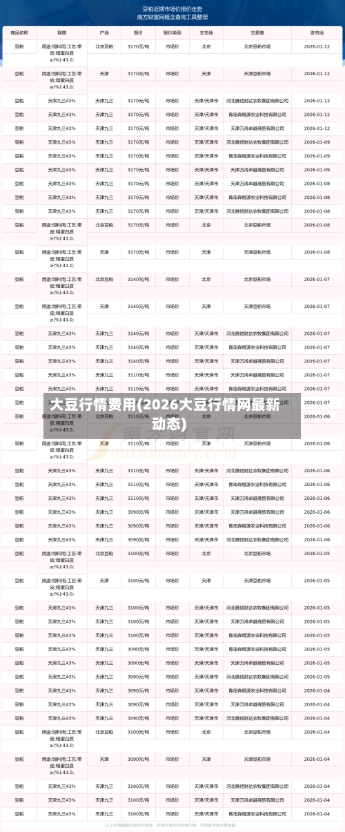大豆行情费用(2026大豆行情网最新动态)-第1张图片