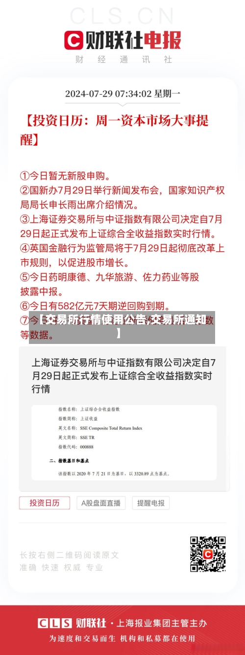 【交易所行情使用公告,交易所通知】-第1张图片