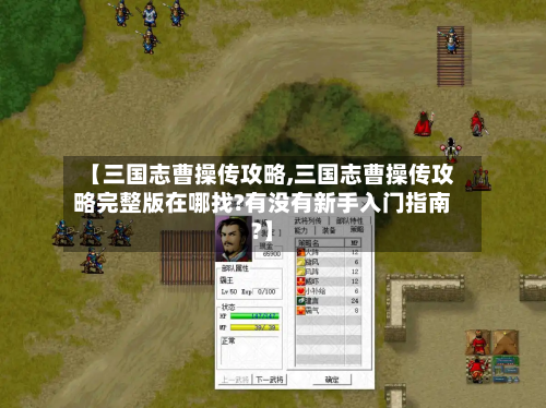 【三国志曹操传攻略,三国志曹操传攻略完整版在哪找?有没有新手入门指南?】
