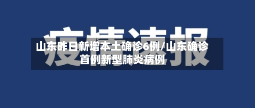 山东昨日新增本土确诊6例/山东确诊首例新型肺炎病例-第1张图片