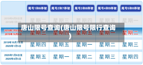 唐山限号查询(唐山限号限行查询)-第1张图片