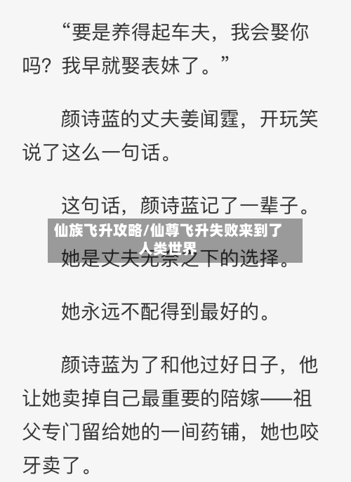 仙族飞升攻略/仙尊飞升失败来到了人类世界-第1张图片