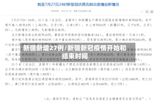 新疆新增27例/新疆新冠疫情开始和结束时间-第1张图片