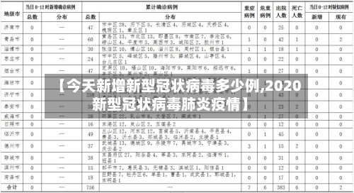 【今天新增新型冠状病毒多少例,2020新型冠状病毒肺炎疫情】-第1张图片
