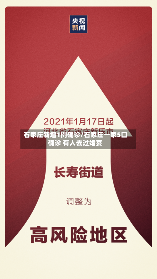 石家庄新增1例确诊/石家庄一家5口确诊 有人去过婚宴-第1张图片