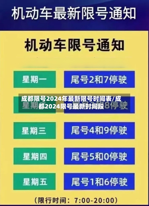 成都限号2024年最新限号时间表/成都2024限号最新时间段-第1张图片