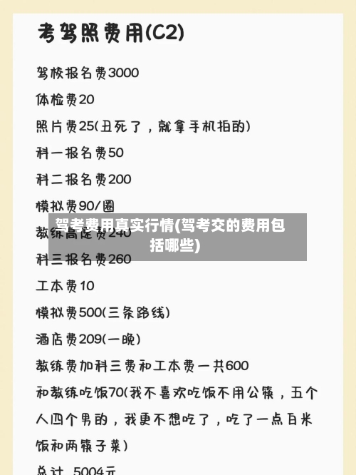 驾考费用真实行情(驾考交的费用包括哪些)-第1张图片