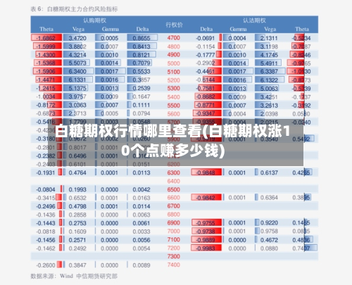 白糖期权行情哪里查看(白糖期权涨10个点赚多少钱)-第2张图片
