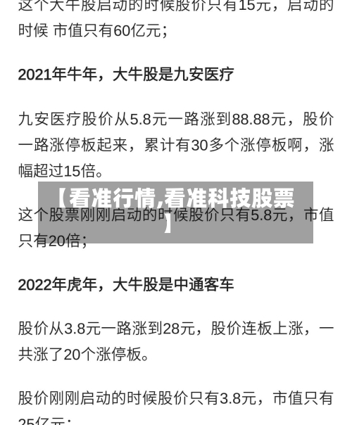 【看准行情,看准科技股票】-第1张图片