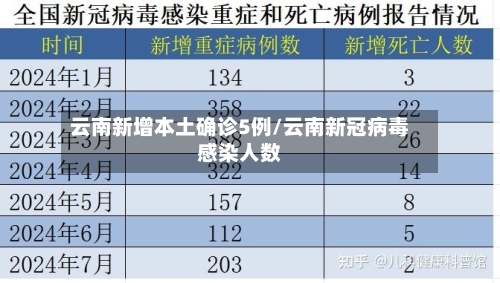 云南新增本土确诊5例/云南新冠病毒感染人数-第1张图片