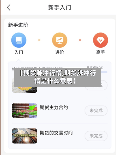 【期货脉冲行情,期货脉冲行情是什么意思】-第2张图片