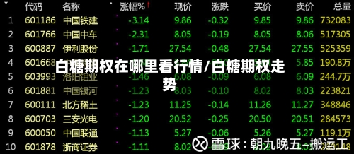白糖期权在哪里看行情/白糖期权走势