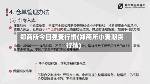 郑商所今日强麦行情(郑商所小麦期货行情)-第2张图片