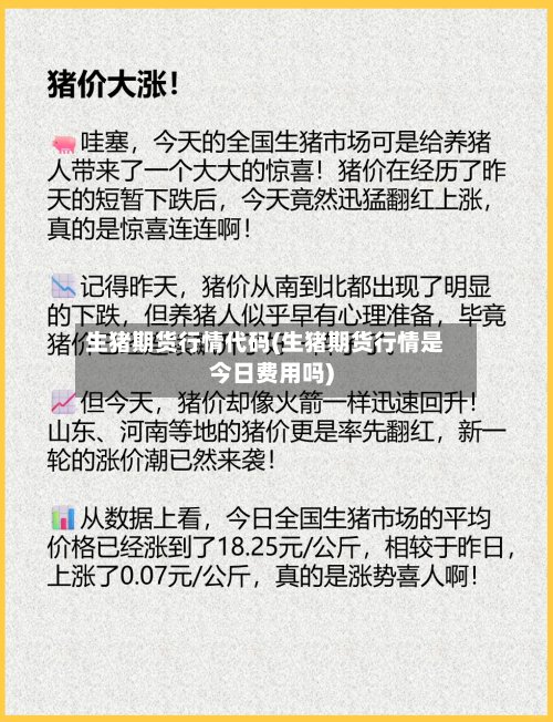 生猪期货行情代码(生猪期货行情是今日费用吗)-第2张图片
