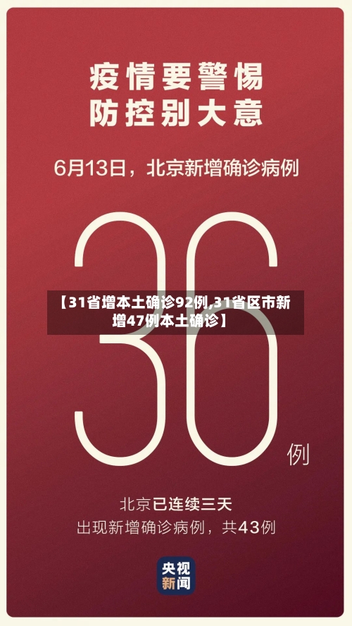 【31省增本土确诊92例,31省区市新增47例本土确诊】