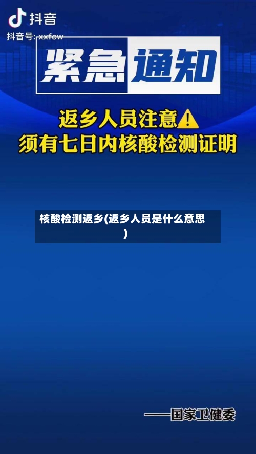 核酸检测返乡(返乡人员是什么意思)-第3张图片