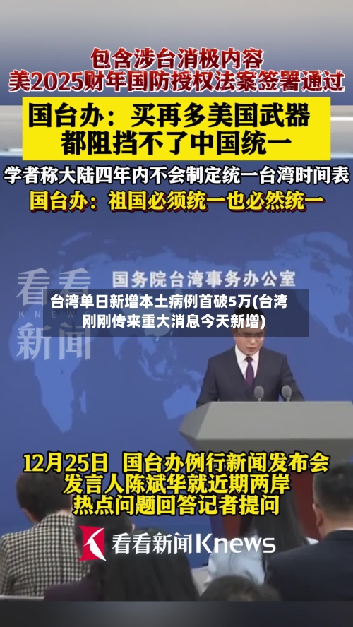 台湾单日新增本土病例首破5万(台湾刚刚传来重大消息今天新增)