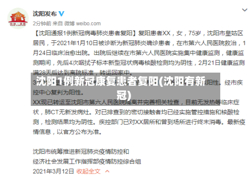沈阳1例新冠康复患者复阳(沈阳有新冠)-第2张图片
