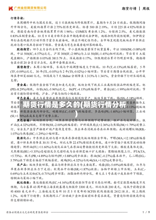 期货行情是多久的(期货行情分析)-第3张图片