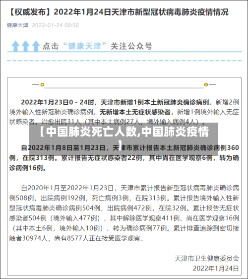 【中国肺炎死亡人数,中国肺炎疫情】
