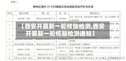 【西安开展新一轮核酸检测,西安开展新一轮核酸检测通知】-第3张图片