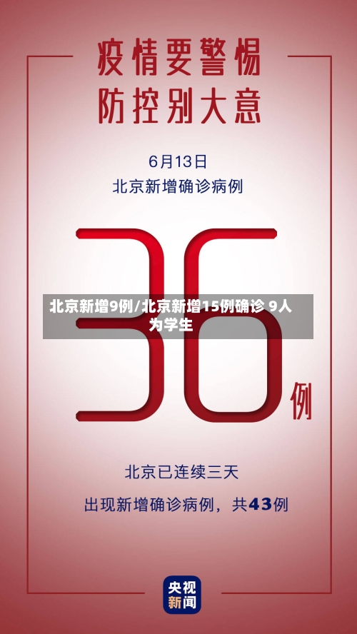 北京新增9例/北京新增15例确诊 9人为学生