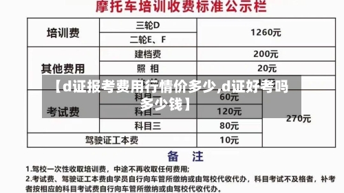 【d证报考费用行情价多少,d证好考吗多少钱】-第2张图片