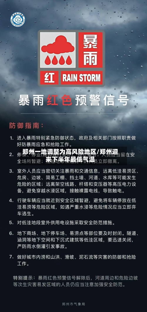 郑州一地调整为高风险地区/郑州迎来下半年最低气温-第1张图片