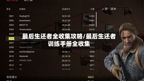 最后生还者全收集攻略/最后生还者训练手册全收集