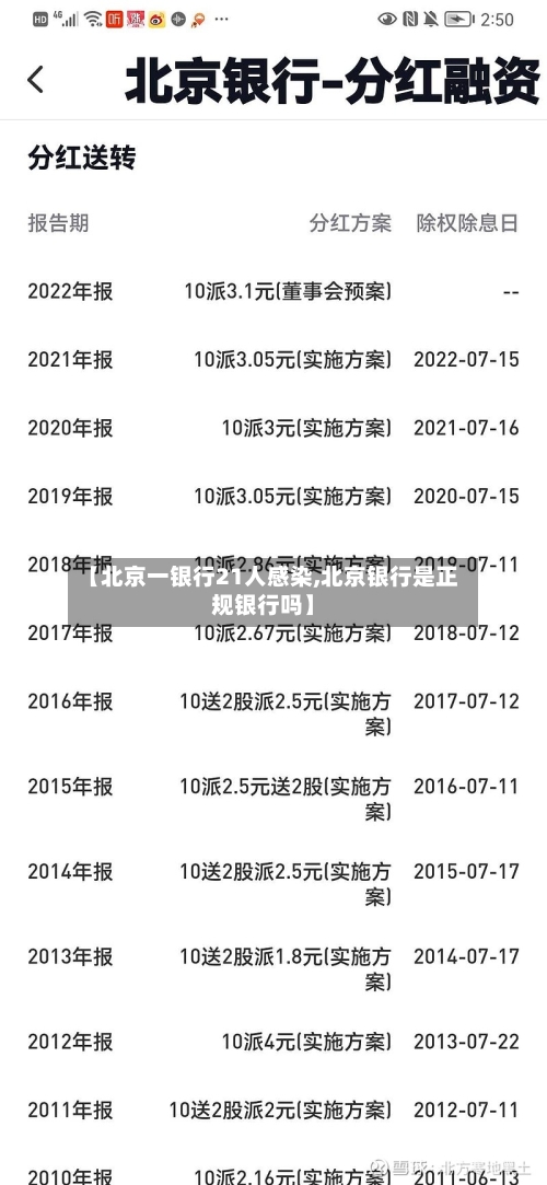 【北京一银行21人感染,北京银行是正规银行吗】