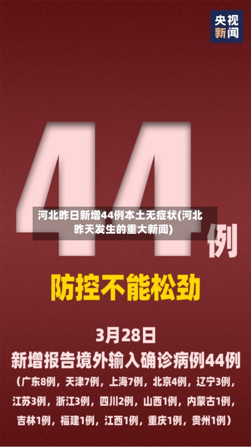 河北昨日新增44例本土无症状(河北昨天发生的重大新闻)